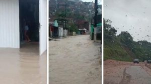 Chuvas causaram transtornos em vários bairros de Maceió | Foto: Reprodução / TNH1