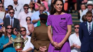 A princesa de Gales, Kate Middleton, após a partida entre Carlos Alcaraz (ESP) e Novak Djokovic (SRB), pela Final do Torneio de Wimbledon 2024 | DiaEsportivo / Folhapress