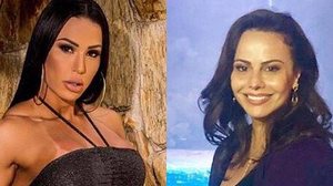 Gracyanne Barbosa e Viviane Araujo, atual e ex-mulher do cantor Belo Foto | Reprodução