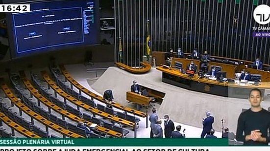 Em sessão virtual, Câmara dos Deputados vota pela aprovação do PL 1075/2020 | Foto: Reprodução