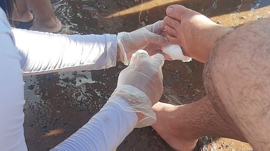 No último dia 12, seis banhistas também foram atacados por piranhas em Pão de Açúcar | Foto: Arquivo / Cortesia Bombeiros