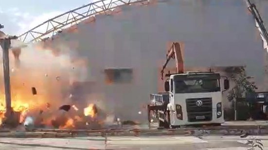 Imagem Vídeo mostra explosão que teria causado estrondo no bairro do Canaã