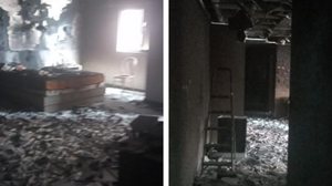 O interior do apartamento ficou destruído com as chamas | Foto: Cortesia ao TNH1