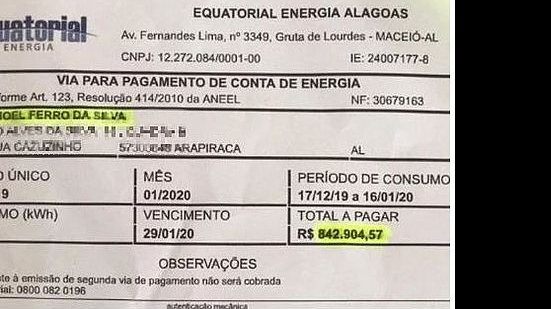 Imagem Defensoria recebeu mais de 800 reclamações sobre valores de faturas da Equatorial em 2019