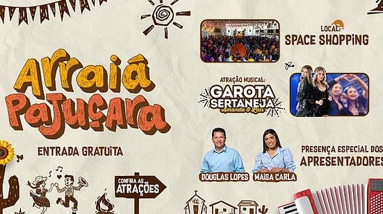 Imagem A festa vai começar: tudo pronto para o 'Arraiá Pajuçara', no Maceió Shopping, a partir deste sábado (15)