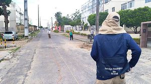 Na manhã de hoje técnicos do Serviço Geológico do Brasil trabalharam no bairro. | TNH1