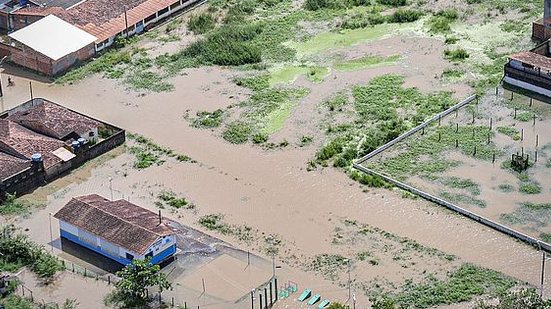 Imagem aérea de Pilar feita pelo governo há poucos dias | Governo de Alagoas