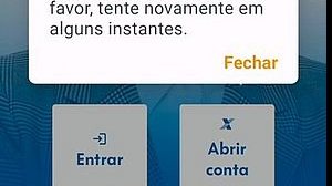 Mensagem que aparece no aplicativo da Caixa quando os usuários tentam fazer o login | Reprodução / X