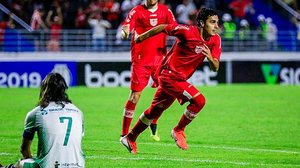 Alisson Farias comemora gol sobre o Guarani no Rei Pelé | Pei Fon / TNH1