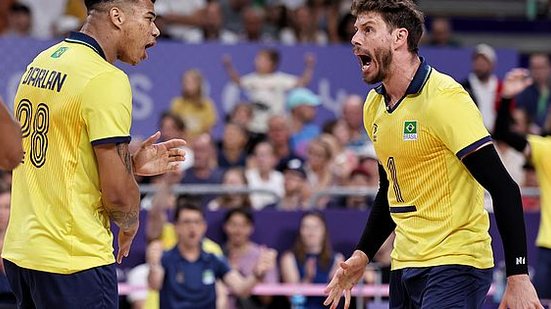 A seleção brasileira venceu sua primeira partida no vôlei masculina | Miriam Jeske/COB