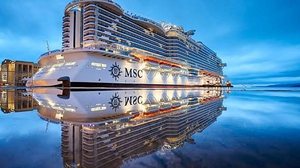 O MSC Seaview é o maior navio da temporada no Brasil, com capacidade para 6744 pessoas, entre passageiros e tripulantes | Foto: Divulgação