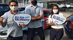 Imagem Chegou o dia! Equipe da TV Pajuçara toma vacina contra a Covid-19