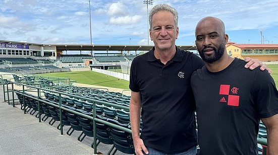 Rodolfo Landim, presidente do Flamengo, e Fabinho Soldado | Divulgação / Flamengo