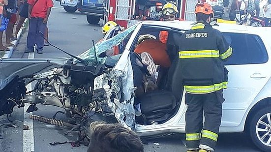 Acidente ocorreu em trecho da Assis Chateaubriand, na Praia da Sobral | Cortesia/TNH1