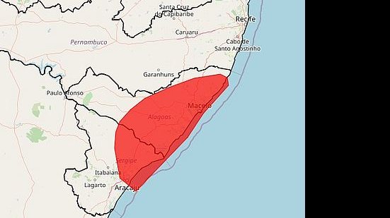 Imagem Alerta vermelho: Inmet divulga aviso de acumulado de chuva de "grande perigo" para Alagoas