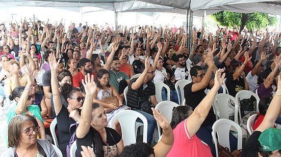 Decisão de parar foi tomada em assembleia do Sinteal | Foto: Cortesia / Ascom Sinteal