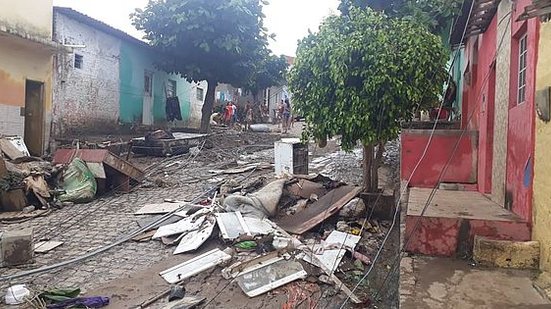 Estragos causados pela inundação em Santana do Ipanema | Foto: Cortesia ao TNH1 / André Henrique