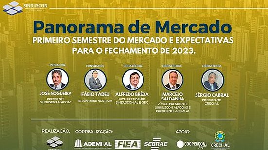 Imagem Sinduscon-AL realiza a live "Panorama de Mercado"