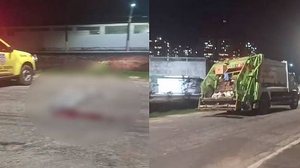 A vítima era Lucas Gouveia da Silva, de 27 anos e morreu enquanto trabalhava como gari | Reprodução/Video