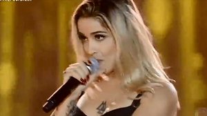 Rully Anne se apresentou ontem no The Four Brasil | Reprodução / Record TV