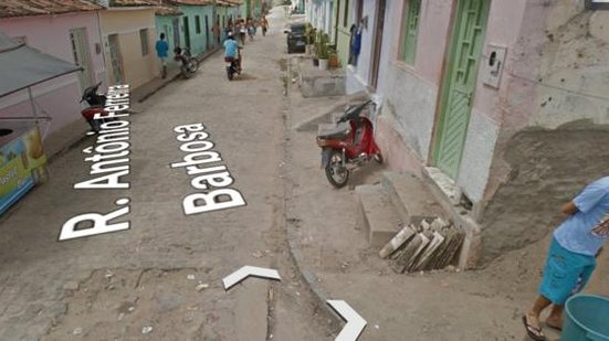 Traficante foi atingido por tuiro durante confronto com a polícia na Rua Antônio Ferreira Barbosa, no bairro Manoel Teles, em Arapiraca | Foto: Google Earth