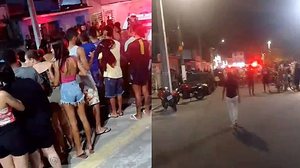 Dezenas de pessoas foram até a praça depois do tiroteio | Reprodução/Vídeo