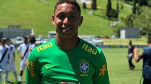 Christian em um dos treinamentos da seleção brasileira | Reprodução Instagram