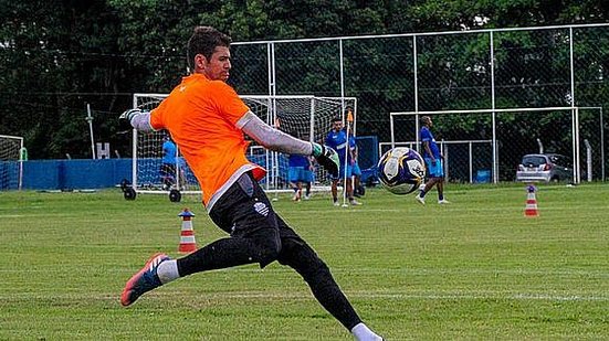 Ex-goleiro do CSA, Alexandre Cajuru durante treinamento | Morgana Oliveira / CSA