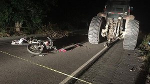 Imagem Colisão entre motocicleta e trator deixa um morto em São Miguel dos Campos