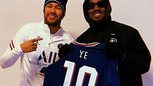 Neymar conhece Kanye "Ye" West e o tieta: "Lenda" | Foto: Reprodução