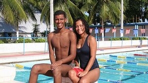 Abraão e Estephany fazem parte das seleções masculina e feminina de natação de Alagoas | Agência Alagoas