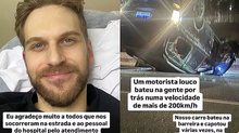 Humorista francês Paul Cabannes sofre acidente de carro em SP | Reprodução / Redes sociais