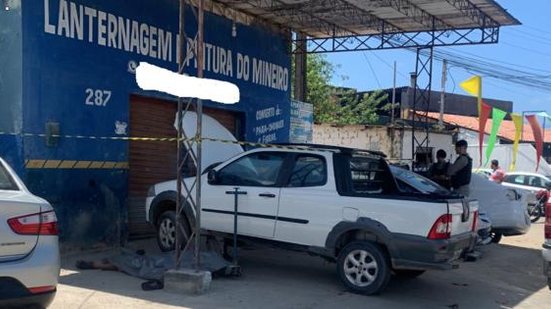 Homem tinha chegado para trabalhar, quando foi surpreendido pelos disparos. | Foto: Cortesia / Gisélia Santos