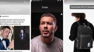 Carlinhos Maia divulgou alguns dos itens furtados pelos criminosos | Reprodução / Instagram