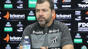 Enderson Moreira em coletiva no Vozão | Kalyne Lima/cearasc.com