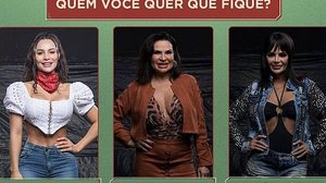 Aline, Solange e Valentina disputam roça em A Fazenda | Foto: Reprodução