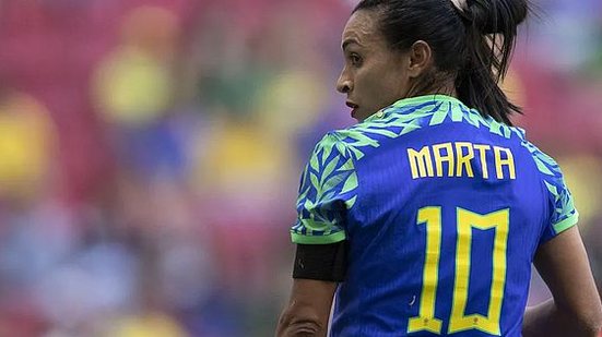 Marta no amistoso da seleção brasileira contra o Chile | Crédito: Thaís Gamalhães / CBF