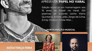 Um destaque da noite será uma homenagem ao centenário do poeta alagoano Lêdo Ivo, com um varal especial de 10 poemas apresentados por convidados. | Foto: Divulgação