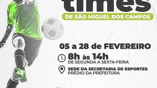 Imagem Secretaria de Esporte de São Miguel convoca equipes para cadastramento