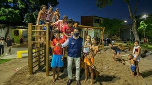 Crianças e adolescentes que residem no Vergel do Lago contam com um local revitalizado para brincar e desenvolver atividades lúdicas | Foto: Edvan Ferreira / Secom Maceió