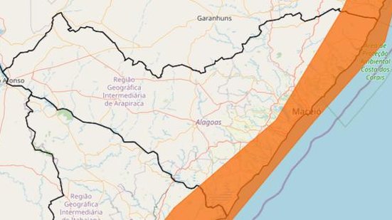 Municípios estão classificados como "situação meteorológica perigosa" | Foto: Reprodução