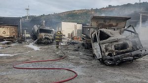 Explosão em caminhão-tanque deixou trabalhador ferido | Corpo de Bombeiros/Arquivo