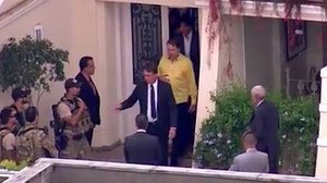 Imagem Bolsonaro almoça com Silvio Santos em São Paulo