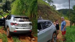 Imagem Carro de Lulu Santos atola durante passeio com marido e populares ajudam