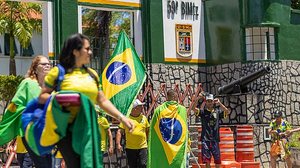 Ato na frente do Exército neste Feriado da Proclamação da República | Foto: Itawi Albuquerque / TNH1