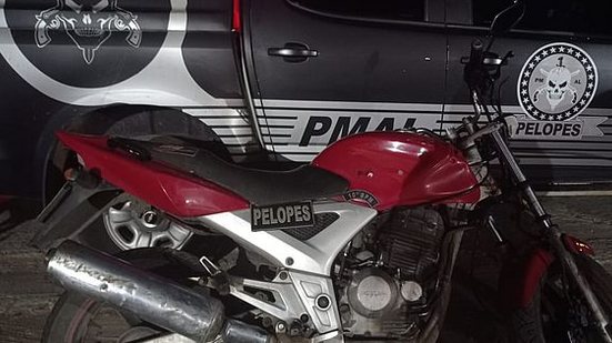 Moto furtada foi recuperada pela polícia | Cortesia