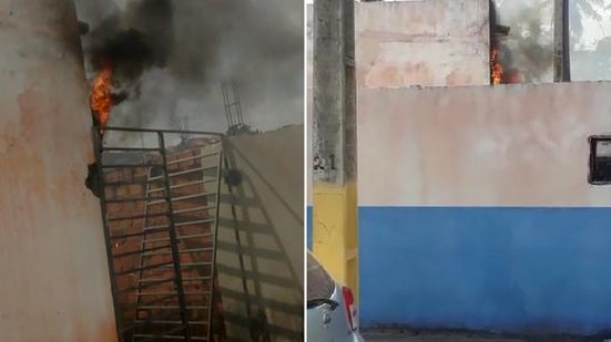 Imagem Vídeo: incêndio atinge escola em Paripueira e assusta população