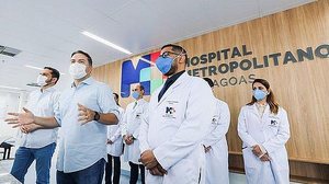 Imagem de arquivo: governador Renan Filho no Hospital Metropolitano de Maceió | Márcio Ferreira / Agência Alagoas