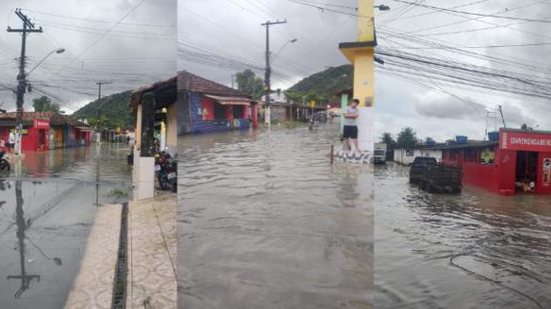 Chuvas atingiram o bairro Fernão Velho, em Maceió. | Reprodução