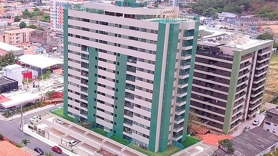 Fachada do Edifício Innovare com todos os apartamentos voltados para o nascente